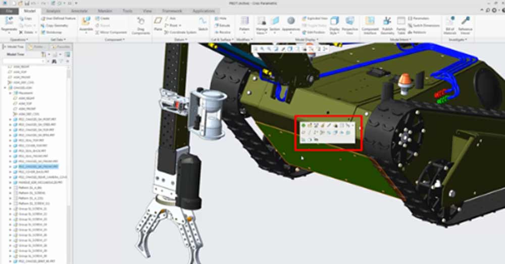 Creo Intelligent Mini Toolbar | EAC Product Development Solutions