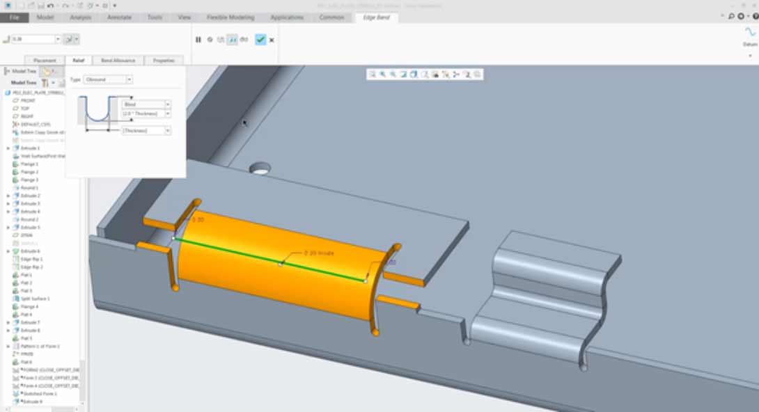 Creo Flexible Modeling for Sheet Metal | EAC Product Development Solutions